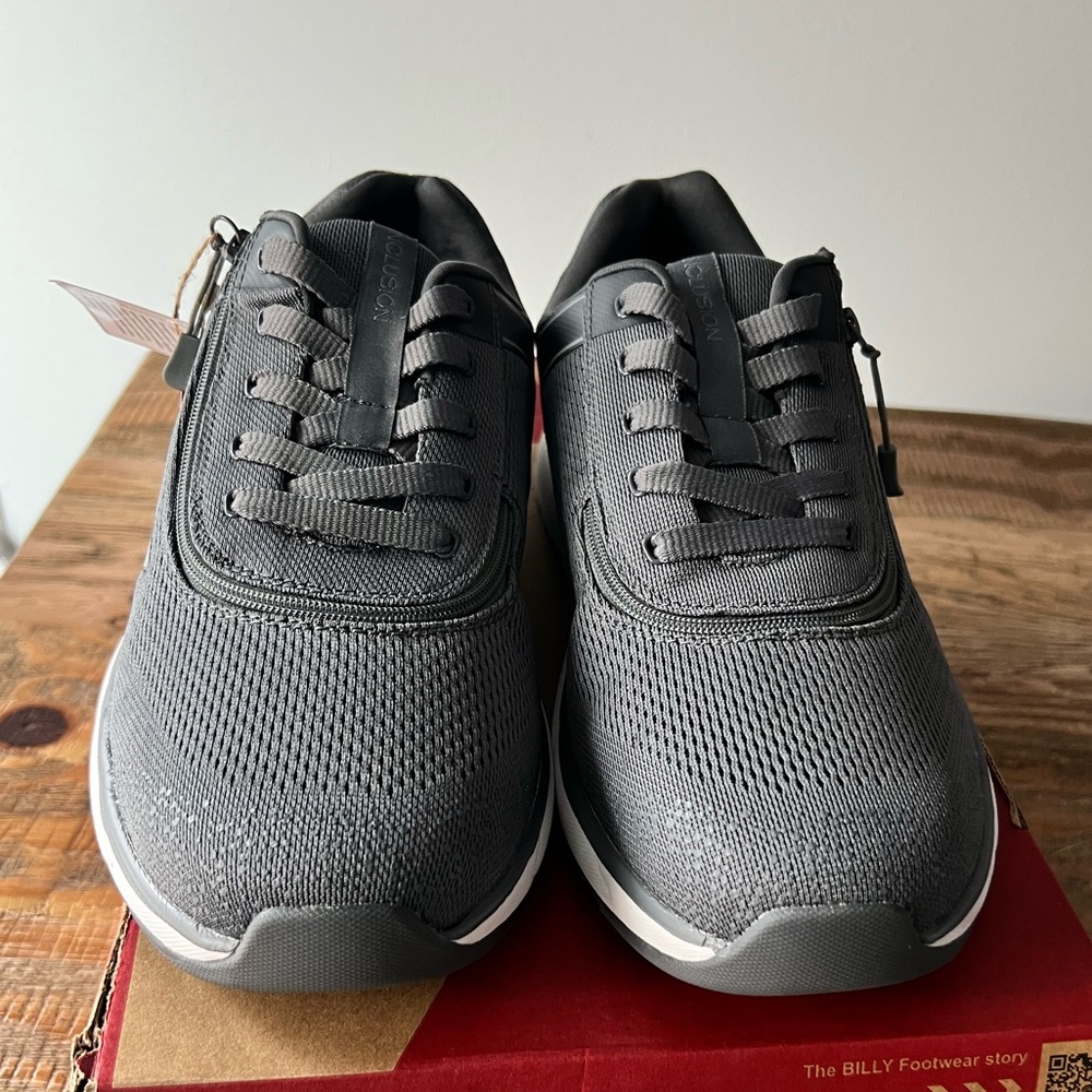 Billy Footwear Inclusion Gray Zip Sneakers Men’s Size 11 Adaptive Shoes NWT